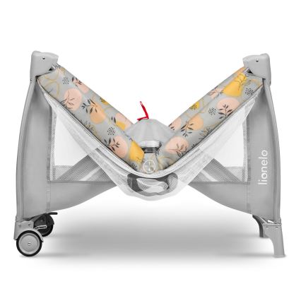 Lionelo - Putni dječji krevetić STEFI PLUS, roza/žuta