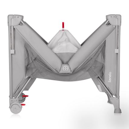 Lionelo - putni krevetić 3 u 1 ELLEN, sivi Concrete