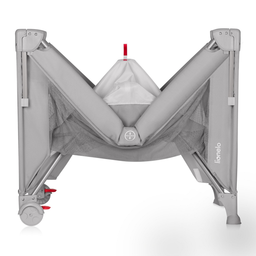 Lionelo - putni krevetić 3 u 1 ELLEN, sivi Concrete