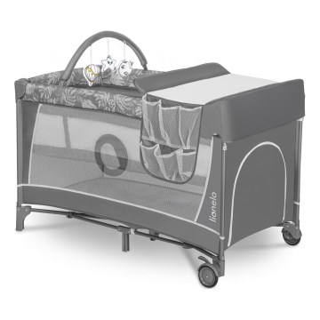 Lionelo - Putni krevetić FLOWER Grey Stone