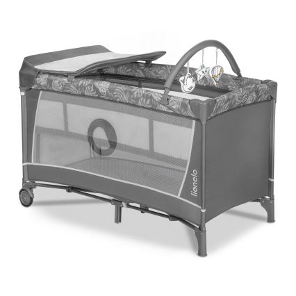 Lionelo - Putni krevetić FLOWER Grey Stone