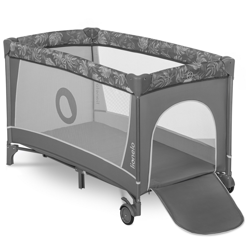 Lionelo - Putni krevetić FLOWER Grey Stone