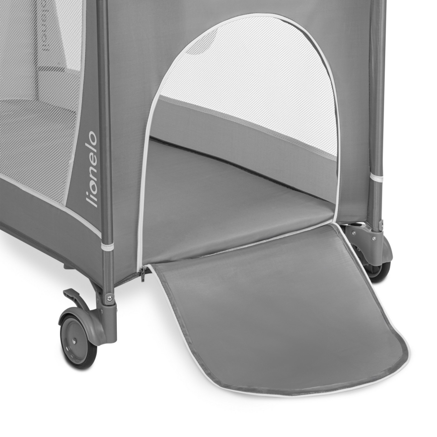 Lionelo - Putni krevetić FLOWER Grey Stone