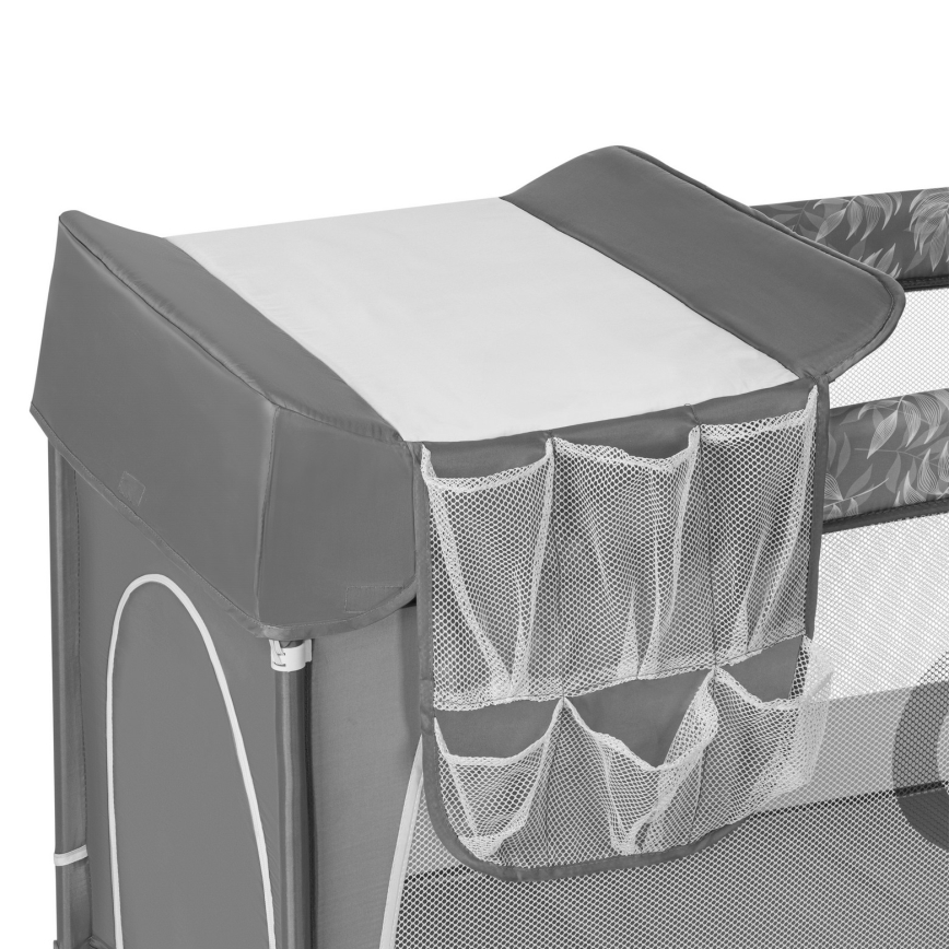 Lionelo - Putni krevetić FLOWER Grey Stone