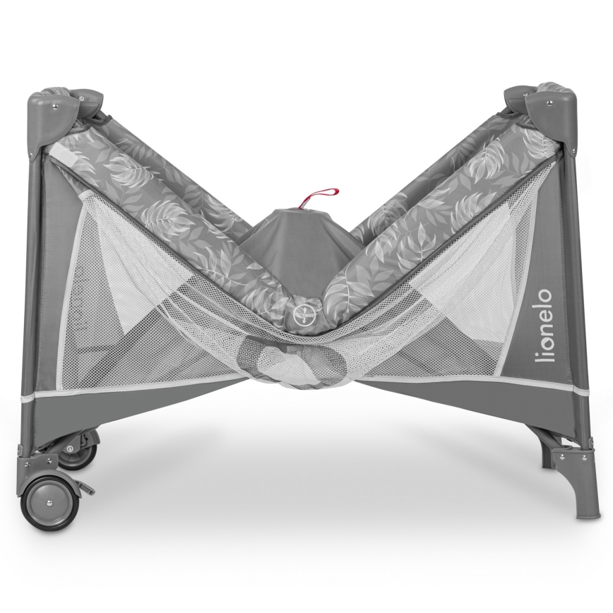 Lionelo - Putni krevetić FLOWER Grey Stone