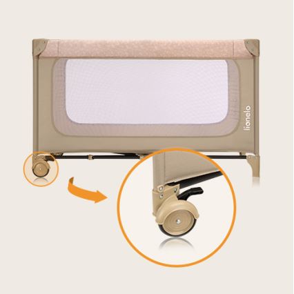 Lionelo - Putni krevetić JASMIN EASY FOLD bež pijesak