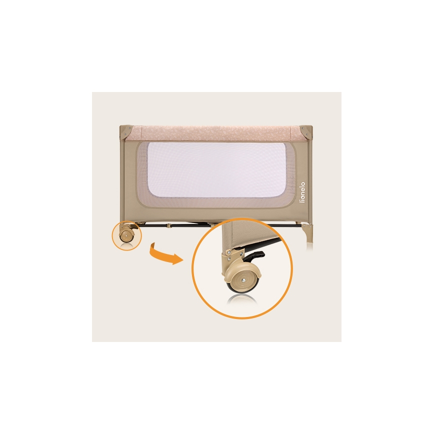 Lionelo - Putni krevetić JASMIN EASY FOLD bež pijesak