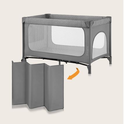 Lionelo - Putni krevetić JASMIN EASY FOLD Grey Stone