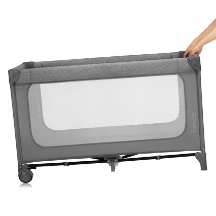 Lionelo - Putni krevetić JASMIN EASY FOLD Grey Stone