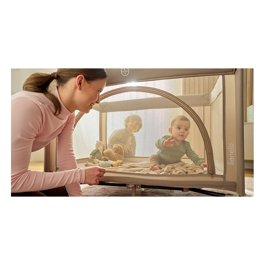 Lionelo - Putni krevetić LAURA bež pijesak