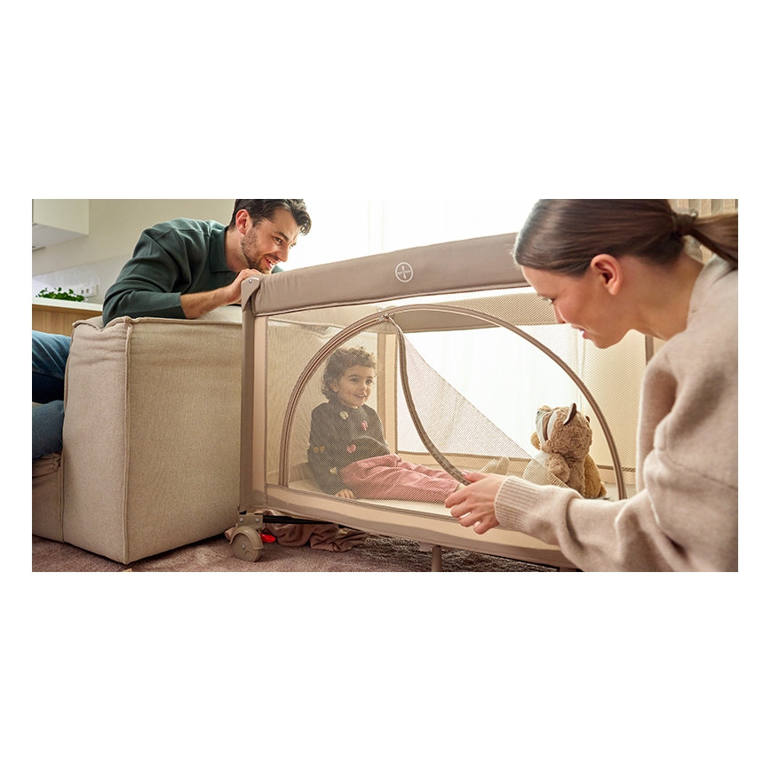 Lionelo - Putni krevetić LAURA bež pijesak