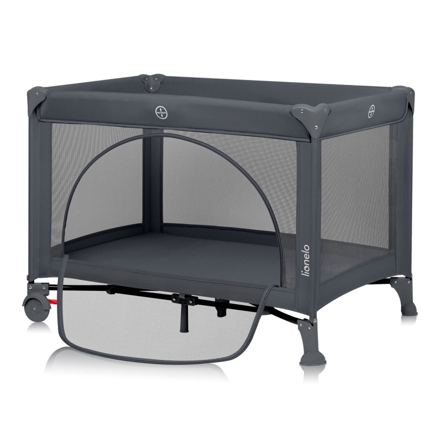 Lionelo - Putni krevetić LAURA Grey Concrete