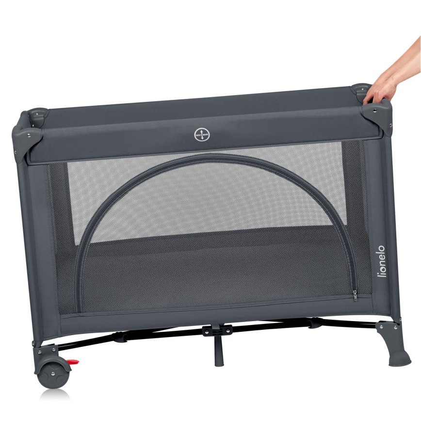 Lionelo - Putni krevetić LAURA Grey Concrete