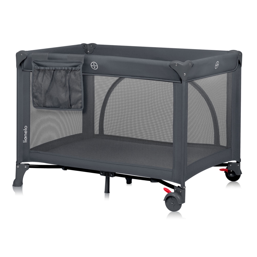 Lionelo - Putni krevetić LAURA Grey Concrete