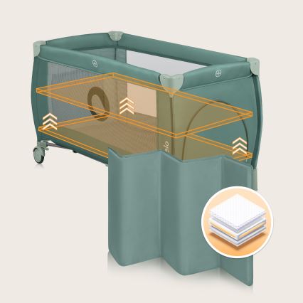 Lionelo - Putni krevetić STEFI PLUS Maslinasto zelena