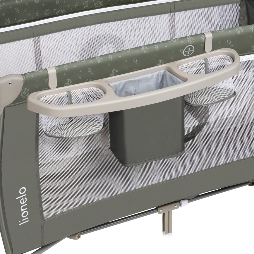 Lionelo - Putni krevetić SVEN PLUS bež/maslinasta