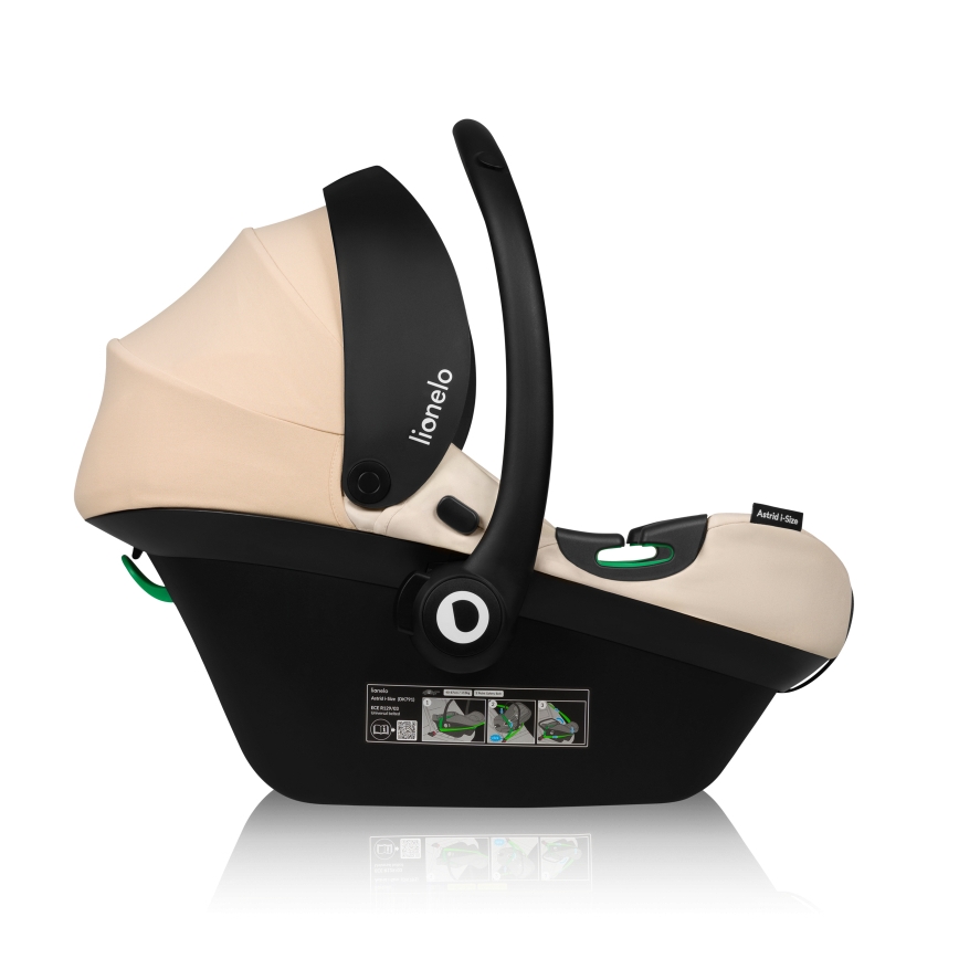 Lionelo - rotirajuća autosedalica s bazom ASTRID SET i-Size 40-87 cm Beige Sand
