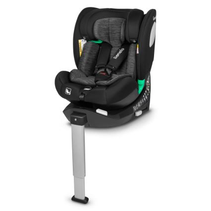 Lionelo - Rotirajuća autosjedalica BRAAM i-Size 40-150 cm s bazom, Black Carbon