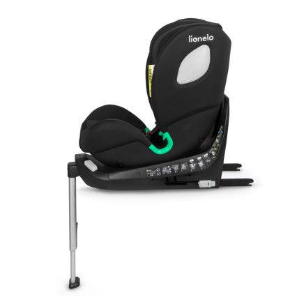 Lionelo - Rotirajuća autosjedalica BRAAM i-Size 40-150 cm s bazom, Black Carbon