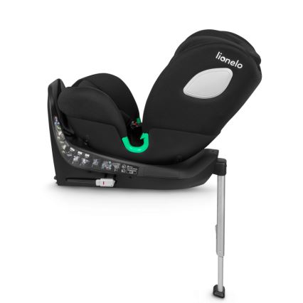 Lionelo - Rotirajuća autosjedalica BRAAM i-Size 40-150 cm s bazom, Black Carbon