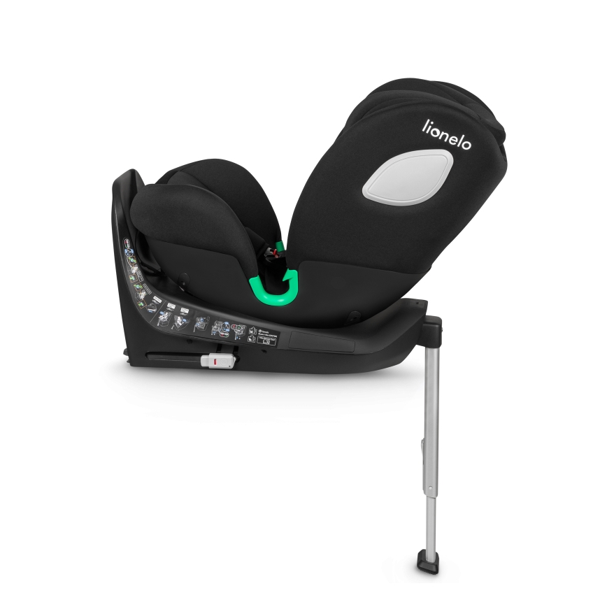 Lionelo - Rotirajuća autosjedalica BRAAM i-Size 40-150 cm s bazom, Black Carbon