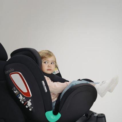 Lionelo - Rotirajuća autosjedalica s bazom ANTOON PLUS i-Size 40-105 cm Crni Oniks