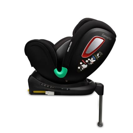 Lionelo - Rotirajuća autosjedalica s bazom ANTOON PLUS i-Size 40-105 cm Crni Oniks