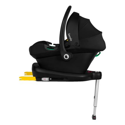 Lionelo - Rotirajuća autosjedalica s bazom ASTRID SET i-Size 40-87 cm, crno-siva
