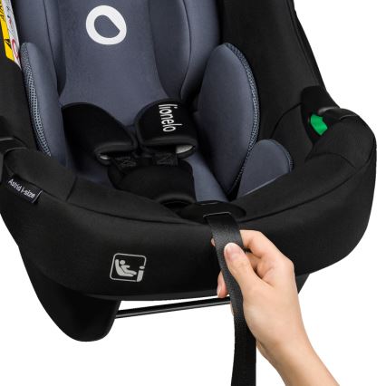 Lionelo - Rotirajuća autosjedalica s bazom ASTRID SET i-Size 40-87 cm, crno-siva