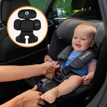 Lionelo - Rotirajuća autosjedalica s bazom BASTIAAN i-Size 40-150 cm Crni karbon