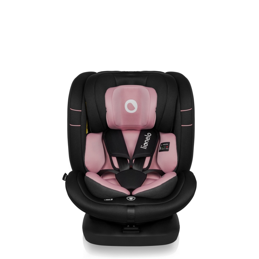 Lionelo - Rotirajuća autosjedalica s bazom BASTIAAN i-Size 40-150 cm Pink Rose