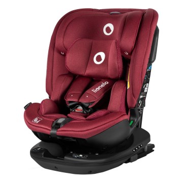 Lionelo - Rotirajuća autosjedalica s bazom BASTIAAN i-Size 40-150 cm Red Burgundy
