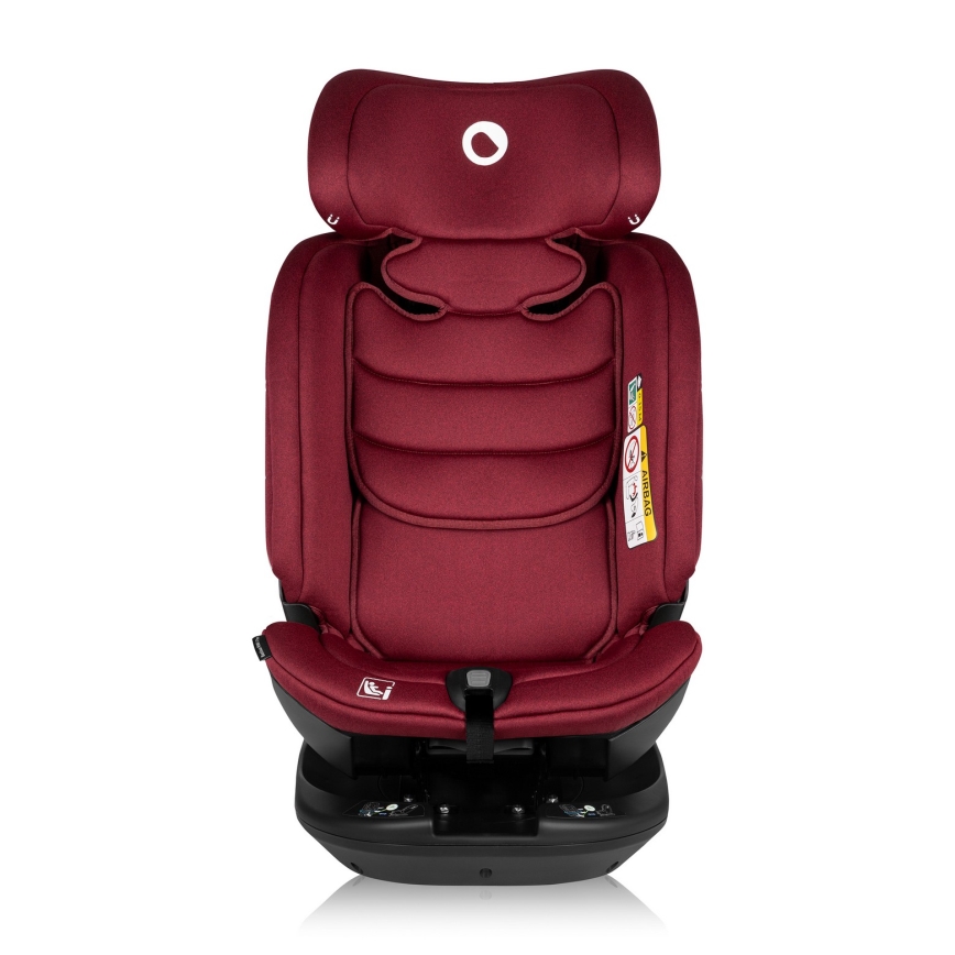 Lionelo - Rotirajuća autosjedalica s bazom BASTIAAN i-Size 40-150 cm Red Burgundy