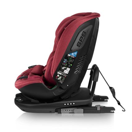 Lionelo - Rotirajuća autosjedalica s bazom BASTIAAN i-Size 40-150 cm Red Burgundy