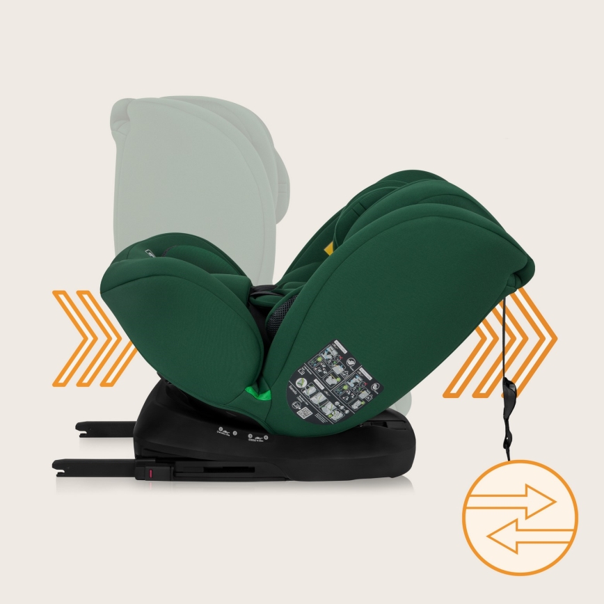 Lionelo - Rotirajuća autosjedalica s bazom BASTIAAN i-Size 40-150 cm šumsko zelena