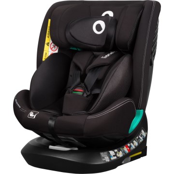 Lionelo - Rotirajuća autosjedalica s bazom BASTIAAN ONE i-Size 40-150 cm Black Carbon