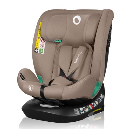 Lionelo - Autosjedalica s rotirajućom bazom BASTIAAN ONE i-Size 40-150 cm Bež pijesak