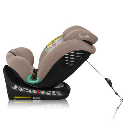 Lionelo - Autosjedalica s rotirajućom bazom BASTIAAN ONE i-Size 40-150 cm Bež pijesak