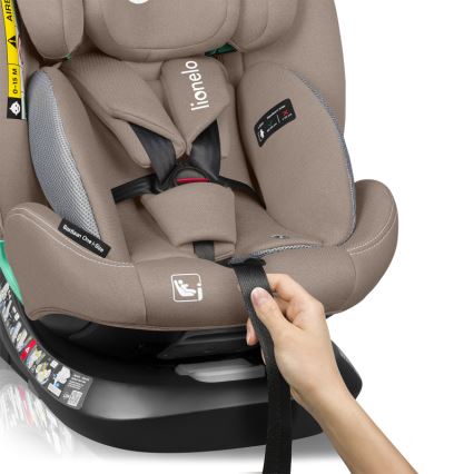 Lionelo - Autosjedalica s rotirajućom bazom BASTIAAN ONE i-Size 40-150 cm Bež pijesak