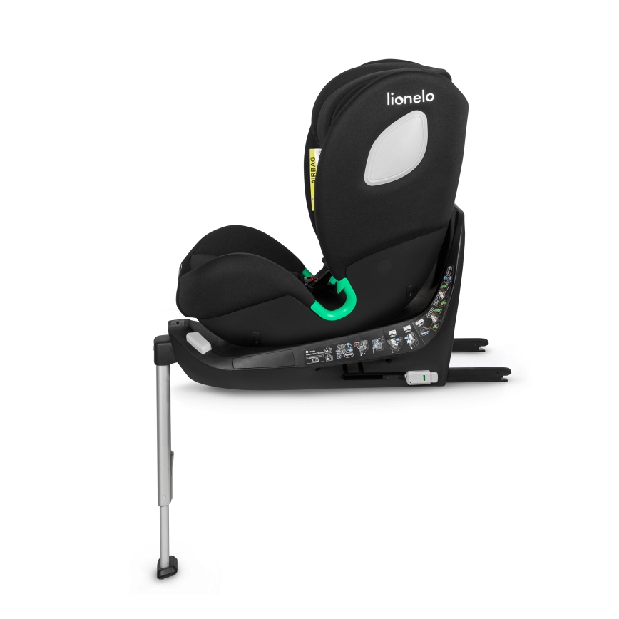 Lionelo - Rotirajuća autosjedalica s bazom BRAAM i-Size 40-150 cm Crni karbon