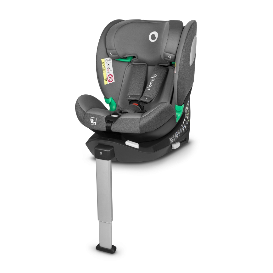 Lionelo - Rotirajuća autosjedalica s bazom BRAAM i-Size 40-150 cm Grey Stone