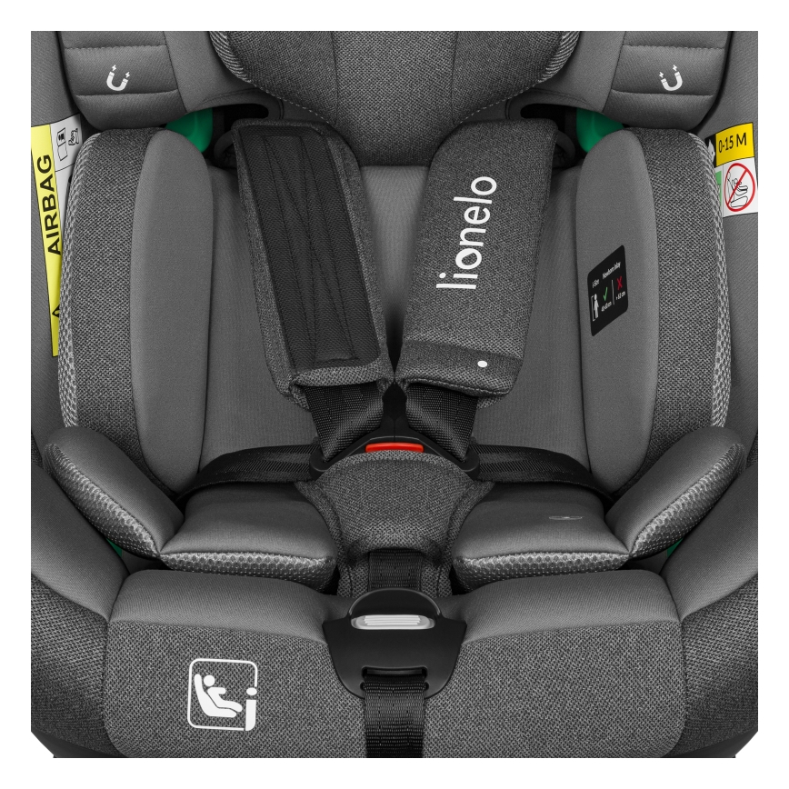 Lionelo - Rotirajuća autosjedalica s bazom BRAAM i-Size 40-150 cm Grey Stone