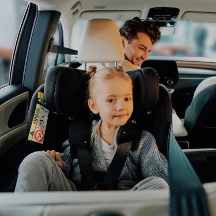 Lionelo - Rotirajuća autosjedalica s bazom BRAVE i-Size 40-150 cm Black Carbon