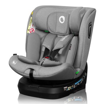 Lionelo - Rotirajuća autosjedalica s bazom BRAVE i-Size 40-150 cm Grey Stone