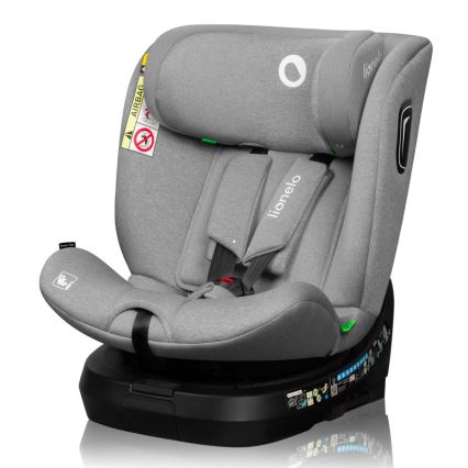Lionelo - Rotirajuća autosjedalica s bazom BRAVE i-Size 40-150 cm Grey Stone