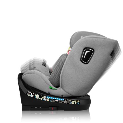 Lionelo - Rotirajuća autosjedalica s bazom BRAVE i-Size 40-150 cm Grey Stone