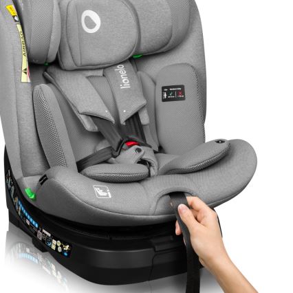 Lionelo - Rotirajuća autosjedalica s bazom BRAVE i-Size 40-150 cm Grey Stone