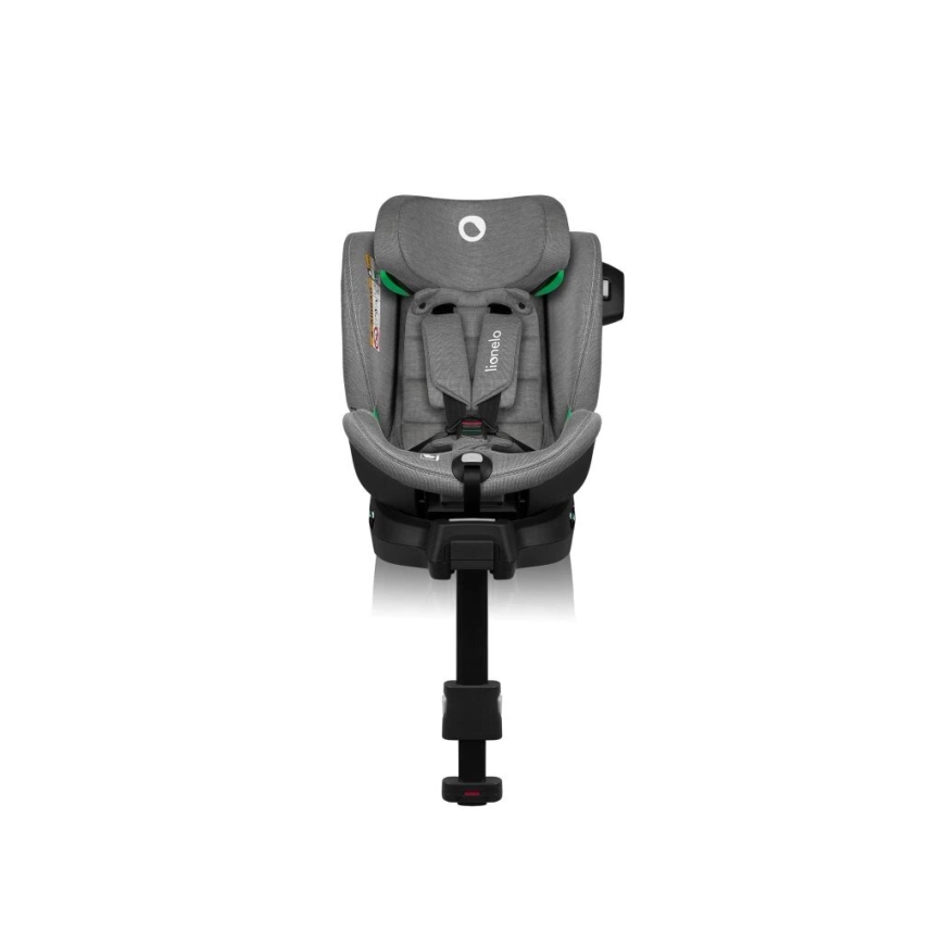 Lionelo - Rotirajuća autosjedalica s bazom HARMONY i-Size 40-150 cm crna/siva