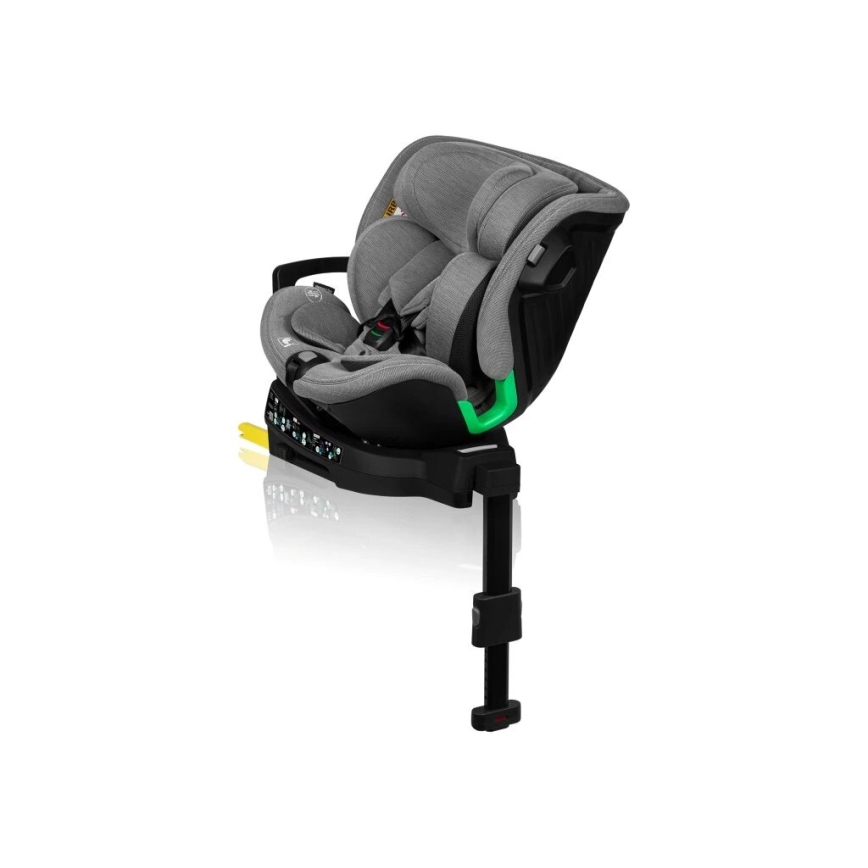 Lionelo - Rotirajuća autosjedalica s bazom HARMONY i-Size 40-150 cm crna/siva