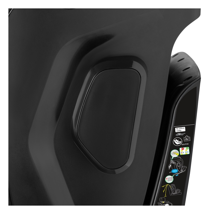 Lionelo - Rotirajuća autosjedalica s bazom HARPER i-Size 76-150 cm Crni carbon